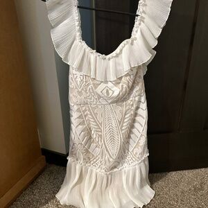 Saints and Secrets off the shoulder dress